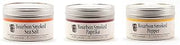 Bourbon Barrel Foods Bourbon Barrel Smoked Bundle of 3 - Bourbon Smoked Sea Salt, Bourbon Smoked Pepper, Bourbon Smoked Paprika