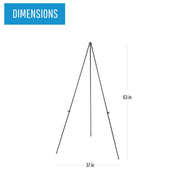 1MV - Instant Easel by MasterVision – 61.5 inches, Alloy Steel, Black