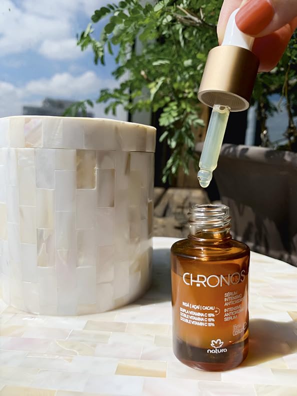 Chronos Intensive Anti-Oxidant Serum - g 15% Vitamin C Serum - Protects from Oxidation with Inga by natura – 1.01 Fl Oz (Pack of 1)