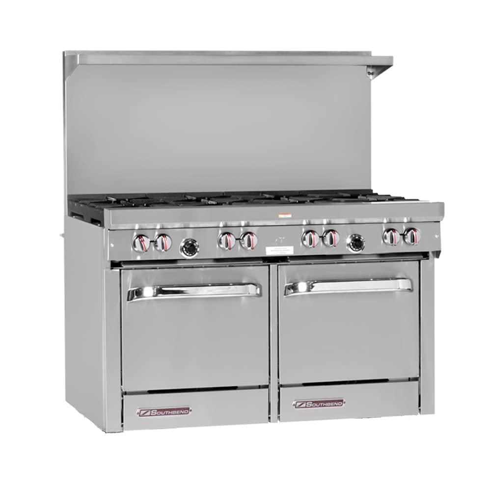 Southbend S-Series 48" Gas Restaurant Range w/ (2) Open Burners by South Bend – Iron, Model S48EE-3TL
