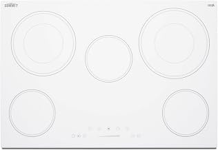 Summit 30" 5 Burner Electric Cooktop, White - CR5B30T8W | 208-240 V, Radiant, ADA Compliant, Designed to fit common 29 1/2" x 19 5/8" counter cutouts
