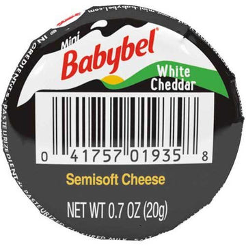 Mini White Cheddar Cheese by Babybel – 0.7 Ounce (Pack of 30), Pack of 30