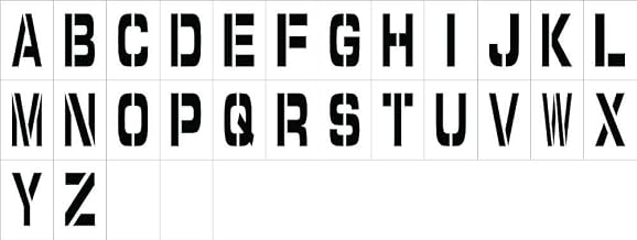 NMC National Marker Corp. PML4 Individual Character Stencil 4 Inch Letter Set