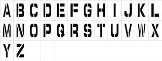 NMC National Marker Corp. PML4 Individual Character Stencil 4 Inch Letter Set