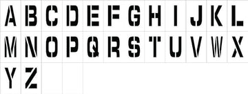 NMC National Marker Corp. PML4 Individual Character Stencil 4 Inch Letter Set