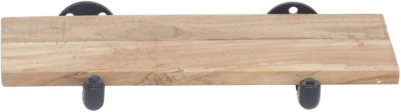 HUBERT Reclaimed Wood Wall Shelf with Pipe Fitting - 24" L x 8" W x 1" H