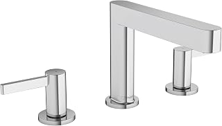 hansgrohe Finoris Widespread Bathroom Faucet, 2-Handle, 3 Hole Bathroom Sink Faucet for Vanity 1.2 GPM, Chrome, 76033001
