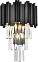 ELEGANT Lighting Willow 12 inch Wall Sconce in Black