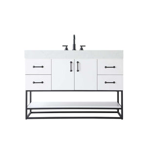 Caroline Bathroom Vanity White by Lighting Design – Wood, White, Model VF29248WH