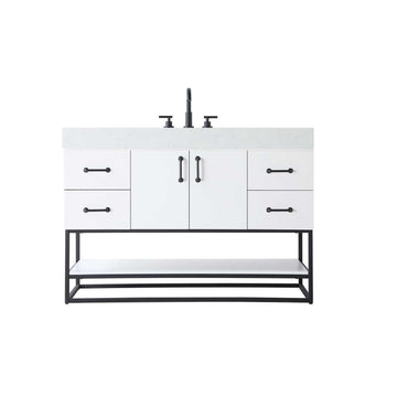 Caroline Bathroom Vanity White by Lighting Design – Wood, White, Model VF29248WH