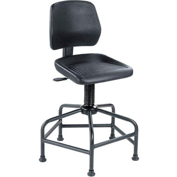 Task Stool with Spider Base by Global Industrial – Large, polyurethane, Black, Model 516125
