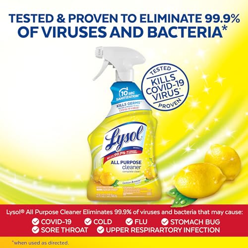 Lysol 32 Fl Oz (Pack of 4) / Lemon Breeze / 1 All-Purpose Cleaners