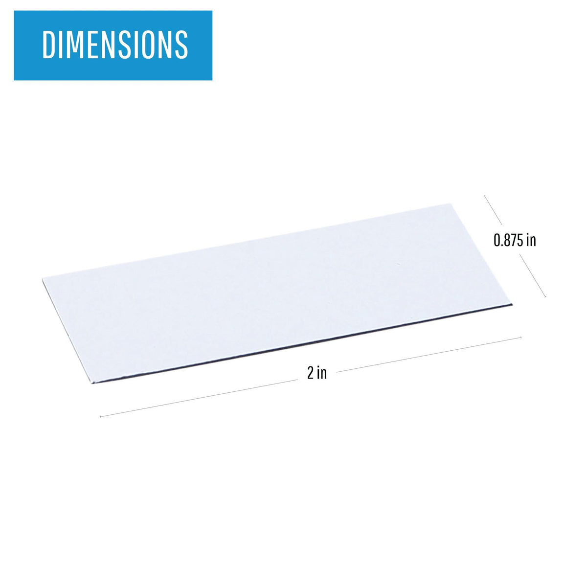 BVCFM2418 - 2 Magnetic Dry Erase Strips by MasterVision – 1"W x 2"H, Plastic, White