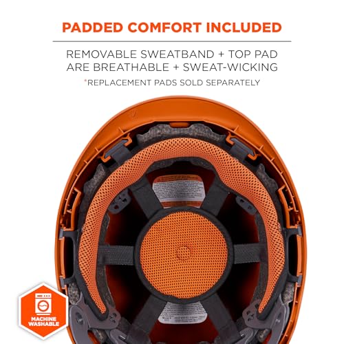 Ergodyne Orange / 6.5 – 8 / Safety Helmet - Type 2, Class C Hard Hats