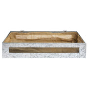 Galvanized Basket with Burlap by HUBERT – Commercial Grade