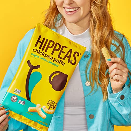 HIPPEAS Groovy White Cheddar / 8 Ounce (Pack of 2) / 1 Puffed Snacks