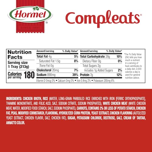 HORMEL COMPLEATS Rice & Chicken / 7.5 Ounce (Pack of 7) / 1 Seasoned Rice