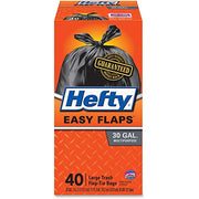Hefty 40 Count (Pack of 6) / Black / 240 Count Trash Bags