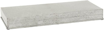HUBERT Galvanized Metal Display Riser - 14 1/8" L x 10 3/8" W x 2 1/2" H
