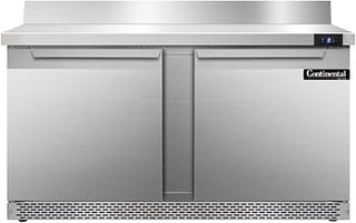 Continental Refrigerator SWF60-BS-FB Two Section Work Top Freezer 60"W, With Back Splash & Front Breathing