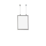 8.5" W x 11" H Double-Sided Hanging Snap Frame by Azar Displays – 8.5"W x 11"H, Aluminum, Silver, Model 300408
