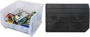 Akro-Mils 30283 AkroBins Plastic Storage Bins, Clear, Lengthwise Plastic Divider for 30282, 30283 Super-Size AkroBin Storage Bins, (1 Pack), Black