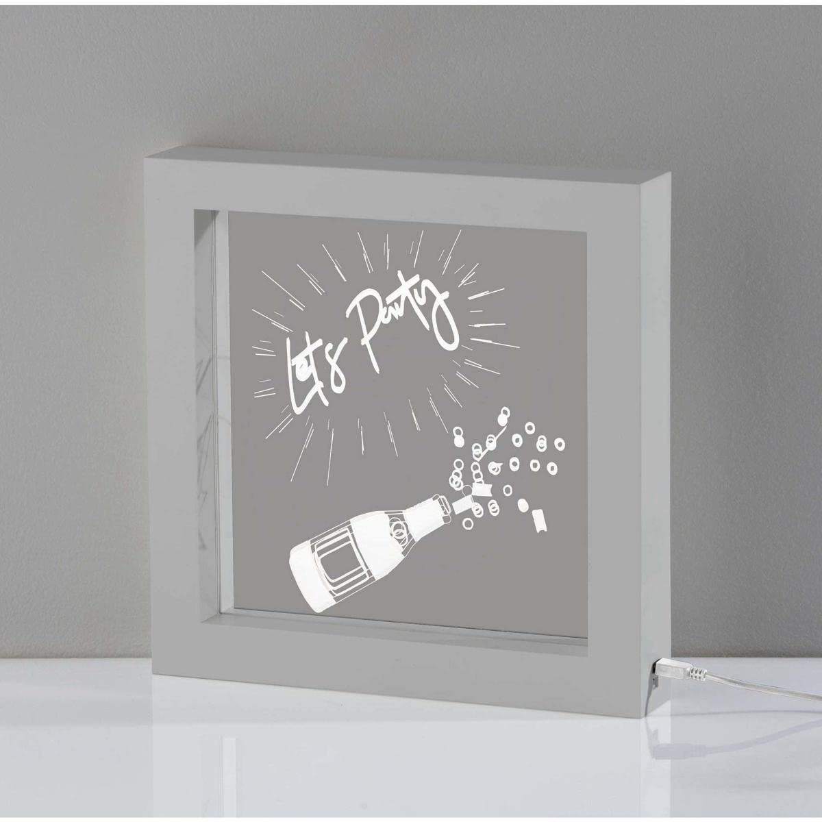 Simplee Lets Party Video Light Box by Adesso – Plastic, Silver, Model SL3725-22