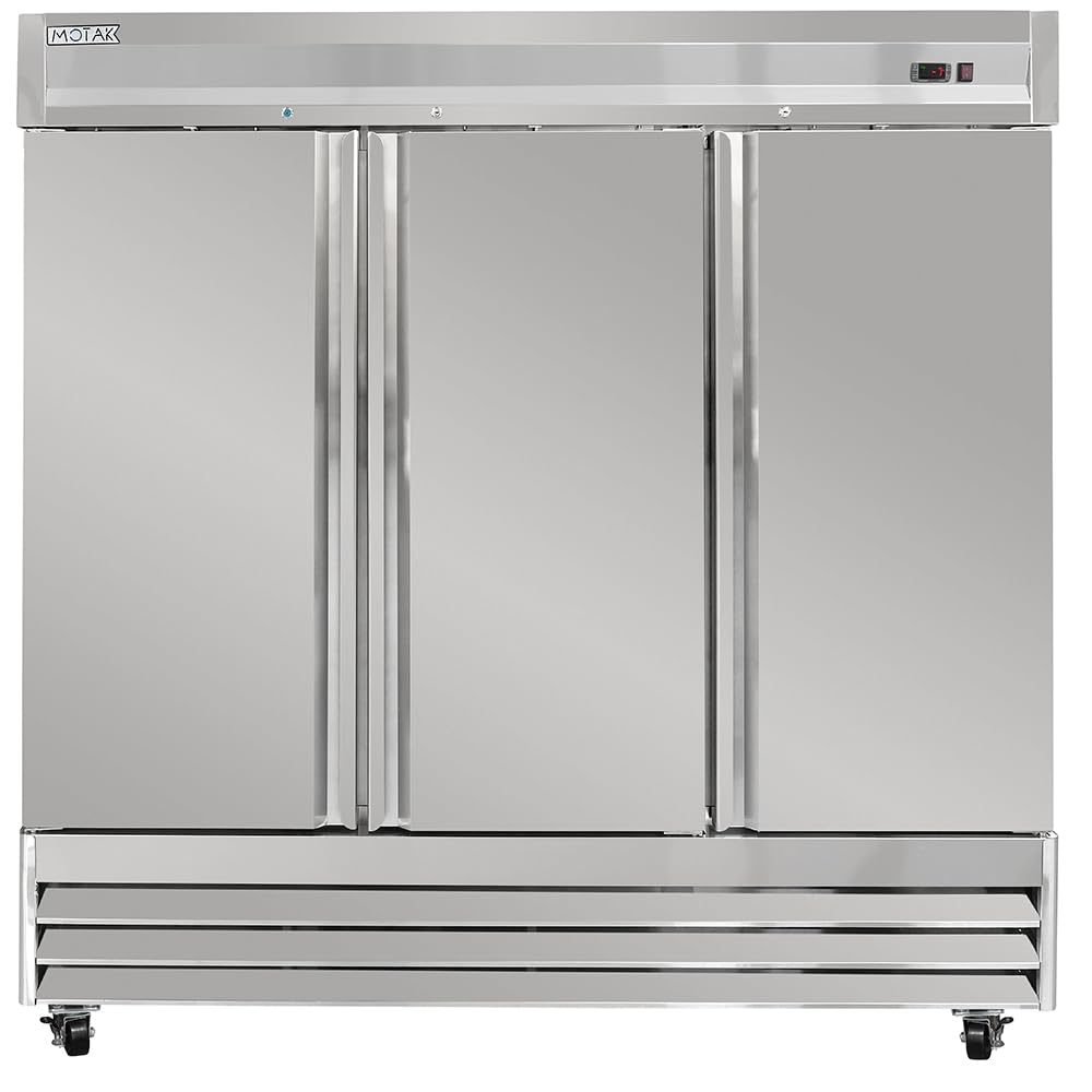 80 7/8" Three Section Reach In Freezer by MOTAK – 83.66x35.04x83.46, In Description, Check Images, Model MSD-3DF-BAL-X