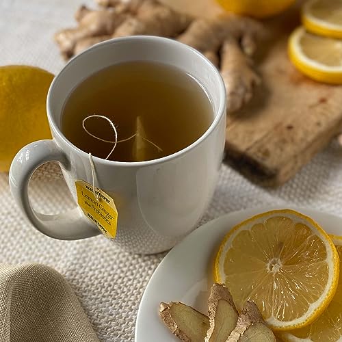 Bigelow Tea Lemon Ginger / 18 Count (Pack of 12) / Lemon Ginger plus Probiotics Herbal