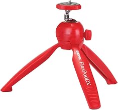 SUNPAK 620-900-RD FlexPodDX Tabletop Tripod with Adapters (Red)