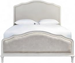 Starlight Canyon Home Viscose-Upholstered Platform Bed with Wood Frame, Queen Bed Frame with Headboard and Footboard, Beds for Bedroom, Cotton