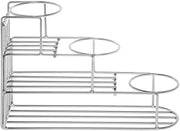 HUBERT Buffet Stand for Bottles 3-Step Silver Metal Wire