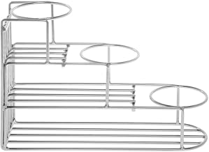 HUBERT Buffet Stand for Bottles 3-Step Silver Metal Wire
