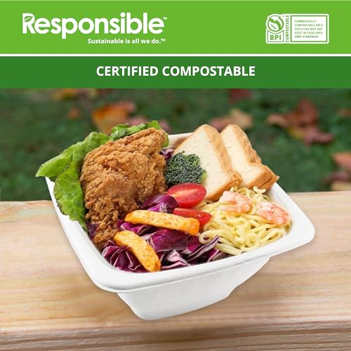 Responsible Products 48 oz (50 Count) / Classic White / Casual Bowls