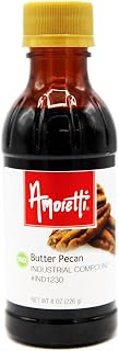 Amoretti Butter Pecan Industrial Compound 10 lbs - Natural Flavors, Shelf Stable Even After Opening, Certified Kosher, TTB Approved, Perfect for Baking Applications & Beverages