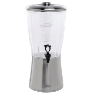 Silhouette 3.5 gal Tritan and Stainless Beverage Dispenser by Tablecraft – 3.5 gallons, Silver, Model 727875196057