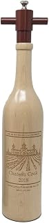 Chef Specialties Personalized Wine Bottle Pepper Mill, Natural Chateau, Laser Engraved, Made in USA