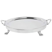 Buffet Tray Stand Round Stainless Steel - 16 1/2 Dia x 1 1/2 H by HUBERT – 16.5", Stainless Steel, Silver, Model 860018-1