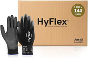 Ansell HyFlex 11600 Black Polyurethane Coated Safety Work Glove Vend Pack Size 11 144 Pairs