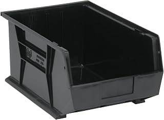 QUANTUM STORAGE SYSTEMS K-QUS255BK-1 Ultra-Stack and Hang Bins, 16 inch x 11 inch x 8 inch, Black