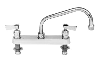Stainless Steel Deck Mount Faucet with 10" Swing Spout by Fisher – Stainless Steel, Model 57657
