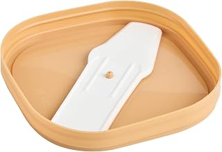 LIDS ONLY: Coppetta 2.46 x 2.46 x 0.35 Inch To Go Cup Lids, 50 Durable Ice Cream Cup Lids - With Plastic Spoon, For Hot & Cold Foods, Brown Plastic Disposable Cup Lids For Desserts - Restaurantware