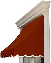 AWNTECH 10.38 FT. Nantucket Fixed Awning 124.5 in. W X 31 in. H X 24 in. D Acrylic Fabric in Terracotta NN22-10TER