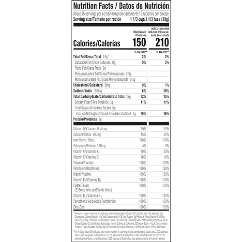 Cheerios Multi Grain / 20.6 Ounce (Pack of 4) / 4 Cold Cereal