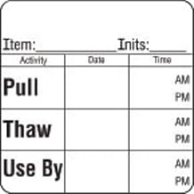 Pull/Thaw/Use by Labels White Freezer Black Imprint - 2" L x 2" H 500 Per Roll