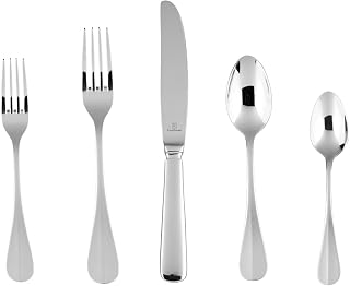 Fortessa Bastille 18/0 Stainless Steel 20 Piece Flatware Set, Service for 4, Silver