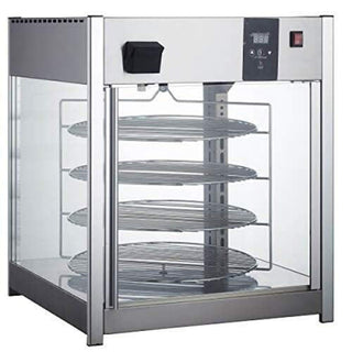 Rotating 4-Tier Pizza Display Warmer/Merchandiser by Adcraft – 158.0 liters, Stainless Steel, Silver, Model HDRP-158