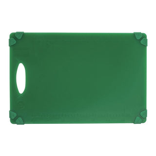 Kratos by Green Cutting Board with Grippers - 12"L x 18"W x 1/2"H by HUBERT – Plastic, Green, Model 1218-CL-GR