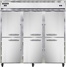3RFF-SS-HD Three Section Reach-In Refrigerator/Freezer (1 Refrigerator Section/2 Freezer Sections), Full Stainless & Half-Height Doors