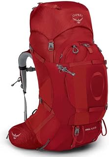 Osprey Ariel Plus 60L Women's Backpacking Backpack, Carnelian Red, WXS/S